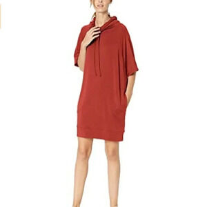 PRANA Size S French Terry Knit CARYS Hooded Shirt Dress